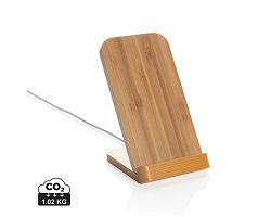 Support téléphone à induction 5W en bambou FSC