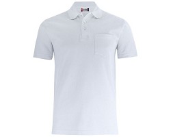 Basic Polo Pocket blanc