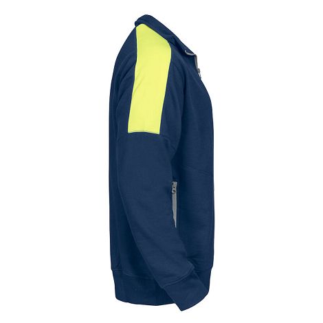  2123 SWEATSHIRT FULL ZIP BANDES FLUO