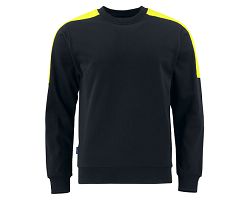 2125 SWEATSHIRT COL ROND BANDES FLUO