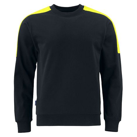  2125 SWEATSHIRT COL ROND BANDES FLUO