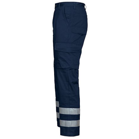  2517 PANTALON CORDURA BANDES HV A/GENOUILLERES  - LAVAGE 60°