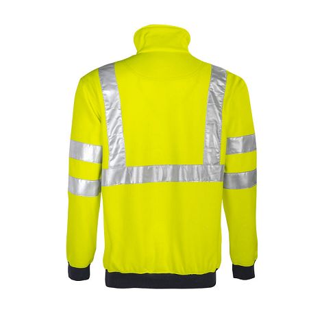  6102 SWEATSHIRT COL ZIP POLYCOTON CONTRASTE  HV  EN ISO 20471-CLA