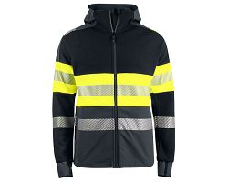 6122 SWEATSHIRT FULL ZIP À CAPUCHE POLYCOTON HV  EN ISO 20471 CLA