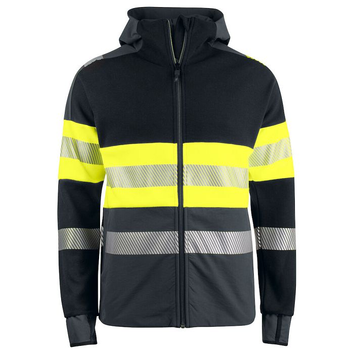  6122 SWEATSHIRT FULL ZIP À CAPUCHE POLYCOTON HV  EN ISO 20471 CLA