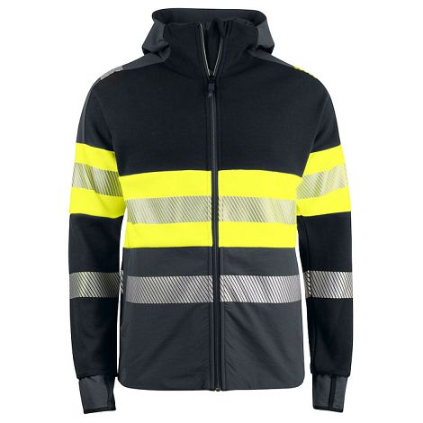  6122 SWEATSHIRT FULL ZIP À CAPUCHE POLYCOTON HV  EN ISO 20471 CLA