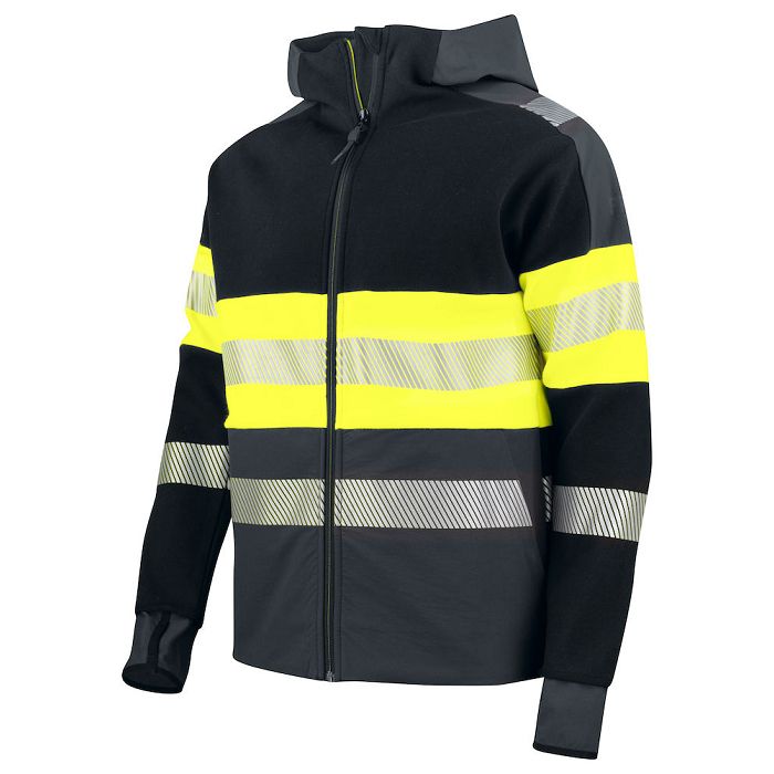  6122 SWEATSHIRT FULL ZIP À CAPUCHE POLYCOTON HV  EN ISO 20471 CLA