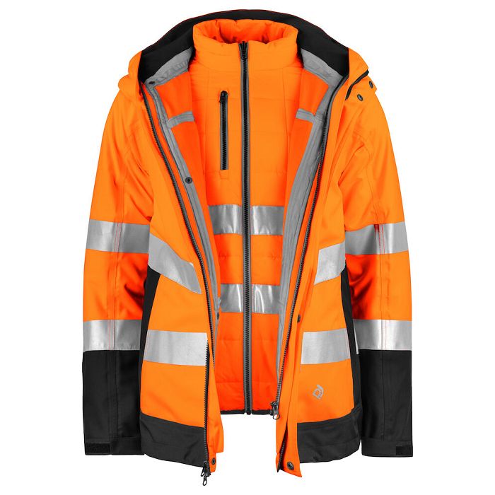  6445 PARKA 3-EN-1 - EN 343 3/2 - HV EN ISO 20471 CLASSE 3/2