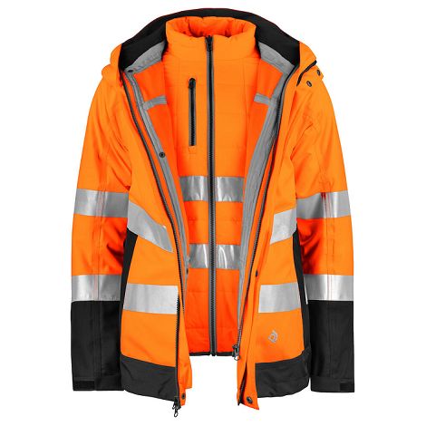  6445 PARKA 3-EN-1 - EN 343 3/2 - HV EN ISO 20471 CLASSE 3/2