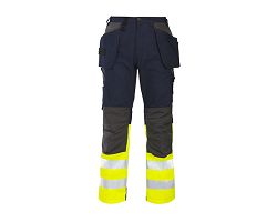 6522 PANTALON COTON LAVAGE 60° - POCHES FLOTTANTES + CORDURA® - E