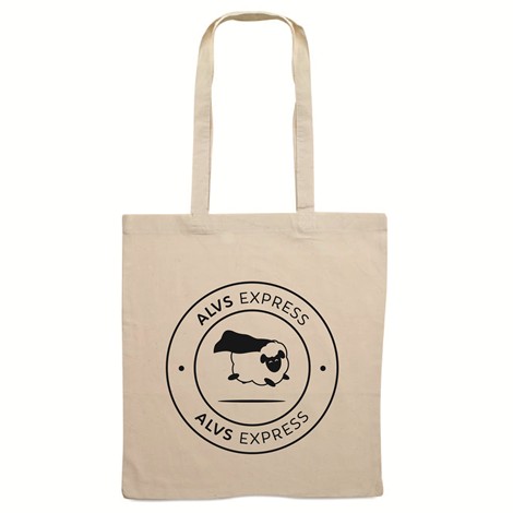 Totebag publicitaire écru MARQUAGE 1 COULEUR LIVRÉ EN 3 JOURS