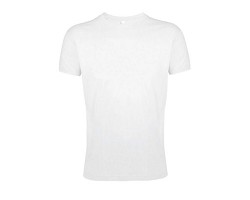 TEE-SHIRT HOMME COL ROND AJUSTÉ BLANC