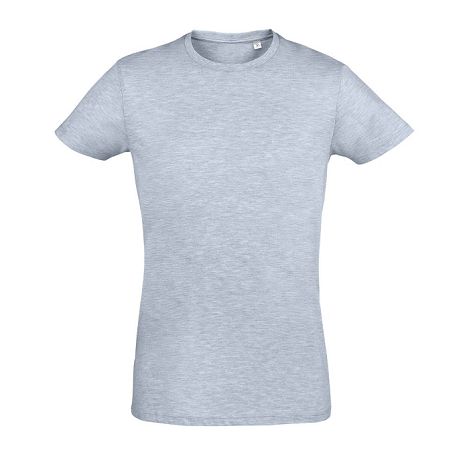  TEE-SHIRT HOMME COL ROND AJUSTÉ COULEUR