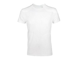 TEE-SHIRT HOMME COL ROND AJUSTÉ BLANC