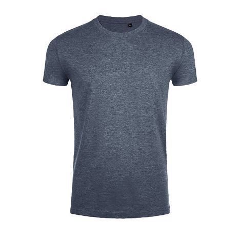  TEE-SHIRT HOMME COL ROND AJUSTÉ COULEUR