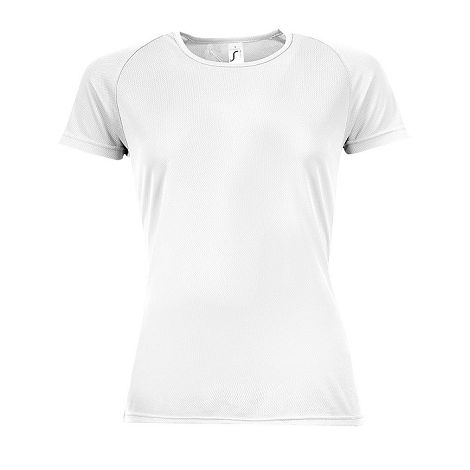 TEE-SHIRT FEMME MANCHES RAGLAN BLANC