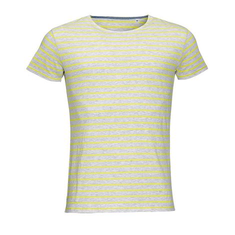  TEE-SHIRT HOMME COL ROND RAYÉ