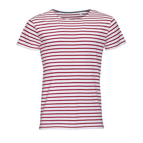  TEE-SHIRT HOMME COL ROND RAYÉ