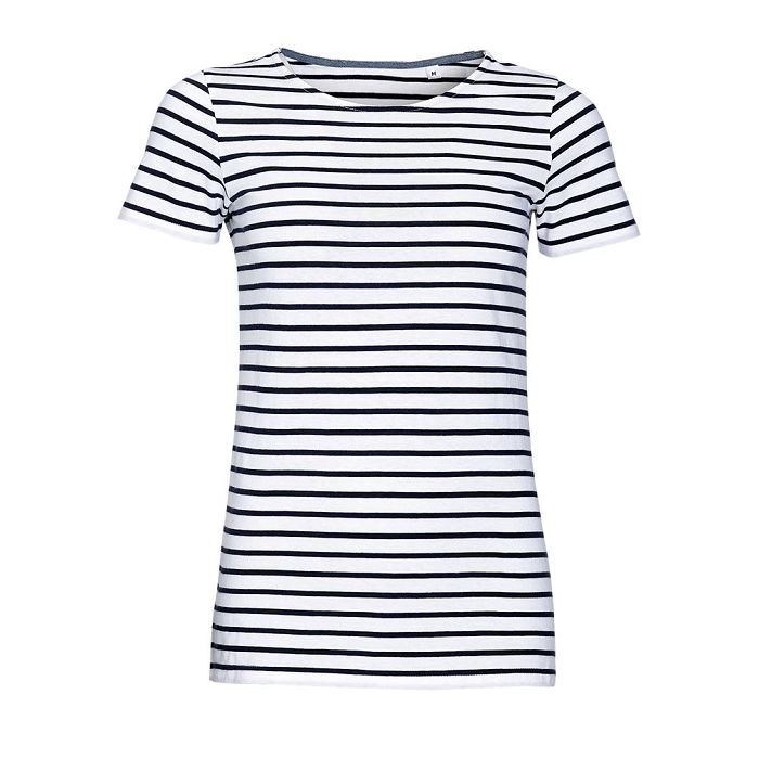  TEE-SHIRT FEMME COL ROND RAYÉ