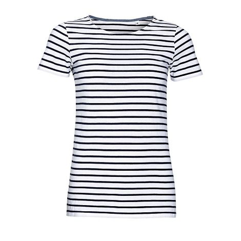  TEE-SHIRT FEMME COL ROND RAYÉ