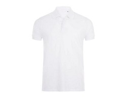 POLO COTON ÉLASTHANNE HOMME BLANC