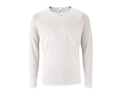 TEE-SHIRT SPORT HOMME MANCHES LONGUES BLANC