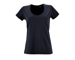 TEE-SHIRT FEMME COL ROND DÉCOLLETÉ COULEUR