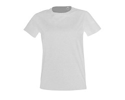 TEE-SHIRT FEMME COL ROND AJUSTÉ BLANC