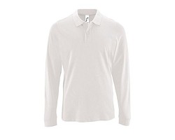 POLO PIQUÉ MANCHES LONGUES HOMME BLANC