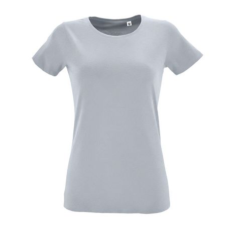  TEE-SHIRT FEMME COL ROND AJUSTÉ COULEUR