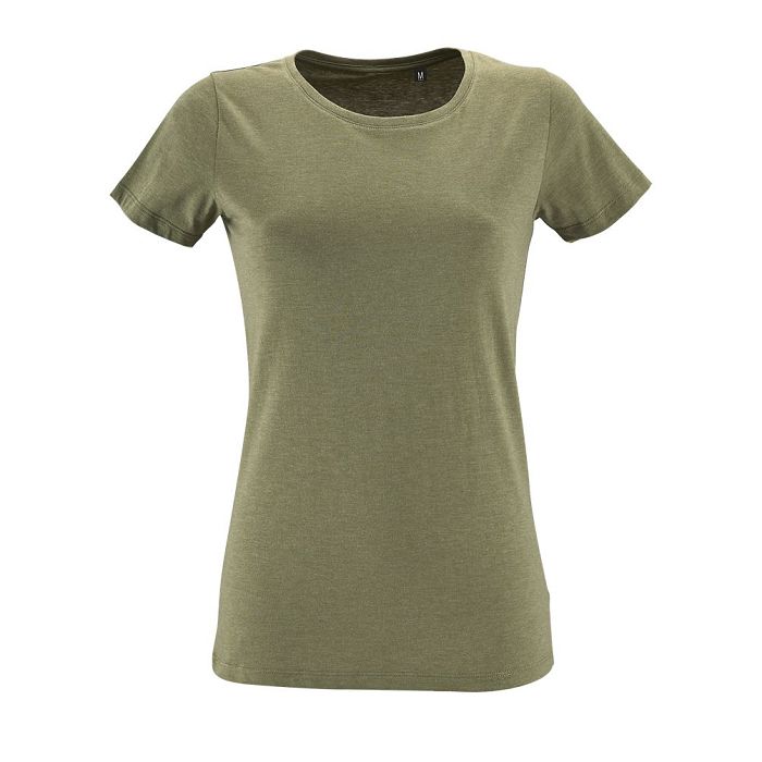  TEE-SHIRT FEMME COL ROND AJUSTÉ COULEUR