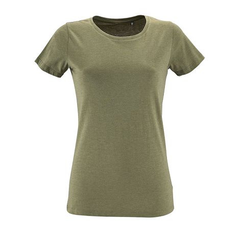  TEE-SHIRT FEMME COL ROND AJUSTÉ COULEUR