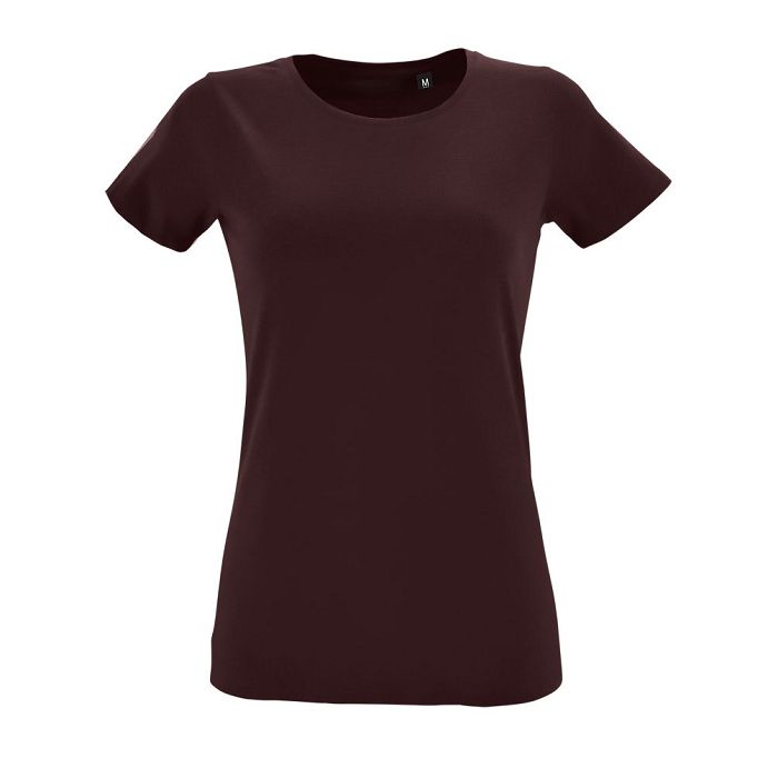  TEE-SHIRT FEMME COL ROND AJUSTÉ COULEUR