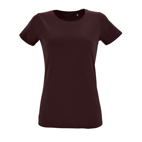  TEE-SHIRT FEMME COL ROND AJUSTÉ COULEUR