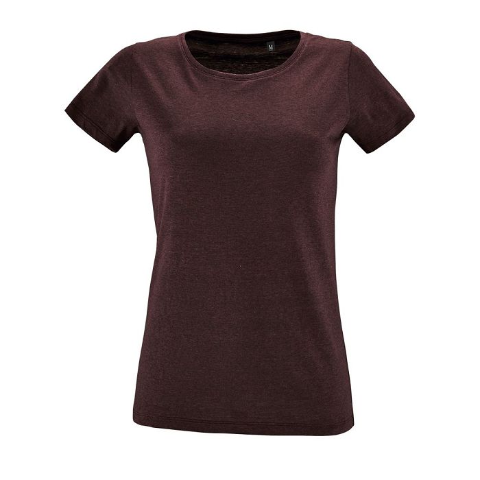  TEE-SHIRT FEMME COL ROND AJUSTÉ COULEUR