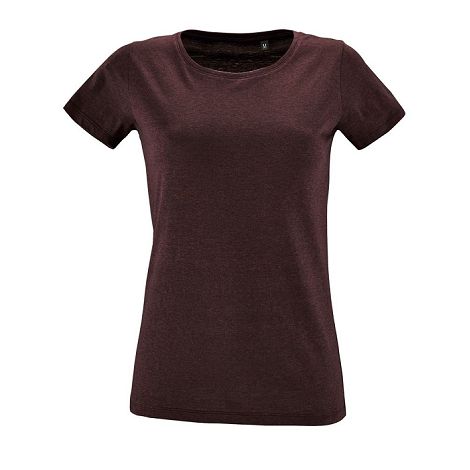  TEE-SHIRT FEMME COL ROND AJUSTÉ COULEUR