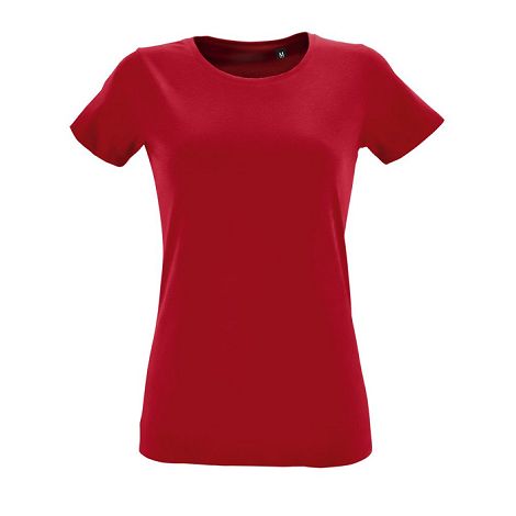  TEE-SHIRT FEMME COL ROND AJUSTÉ COULEUR