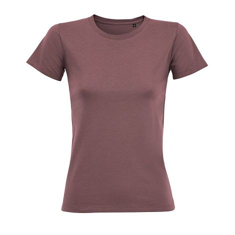  TEE-SHIRT FEMME COL ROND AJUSTÉ COULEUR