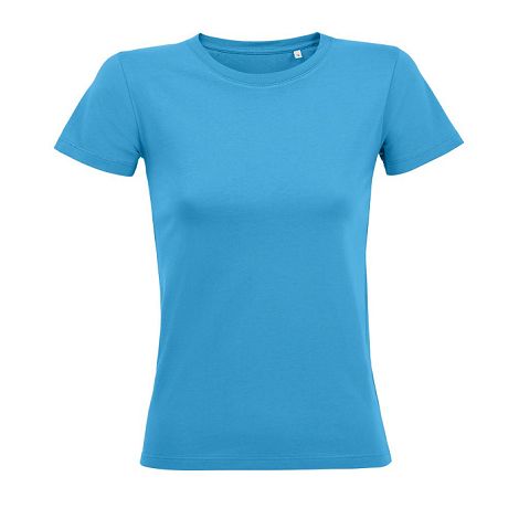  TEE-SHIRT FEMME COL ROND AJUSTÉ COULEUR