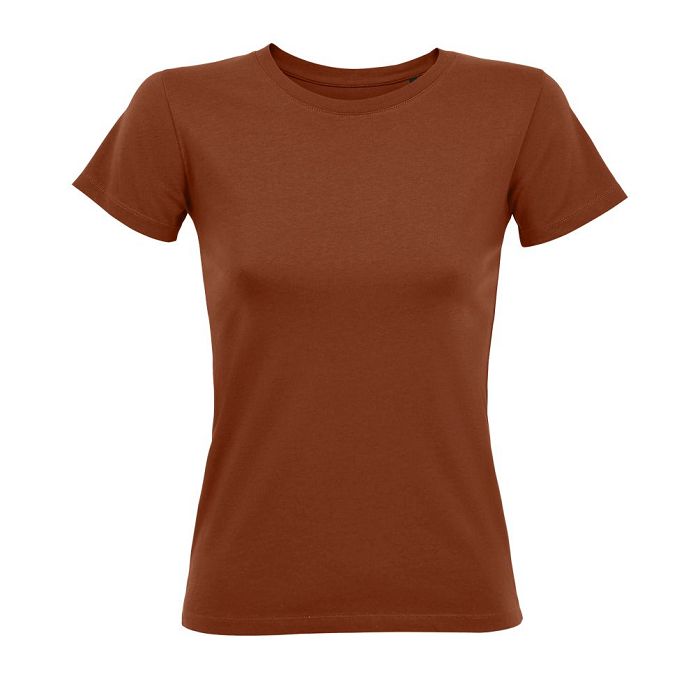  TEE-SHIRT FEMME COL ROND AJUSTÉ COULEUR