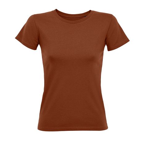  TEE-SHIRT FEMME COL ROND AJUSTÉ COULEUR