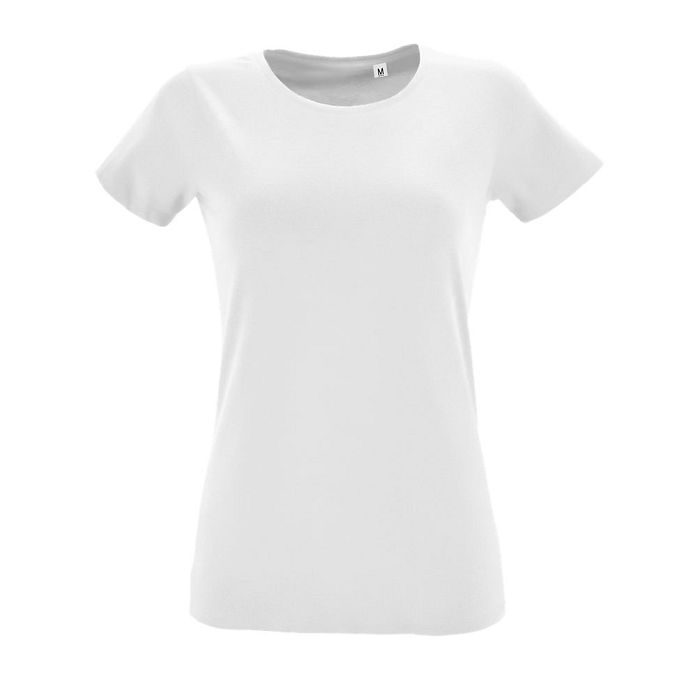  TEE-SHIRT FEMME COL ROND AJUSTÉ COULEUR