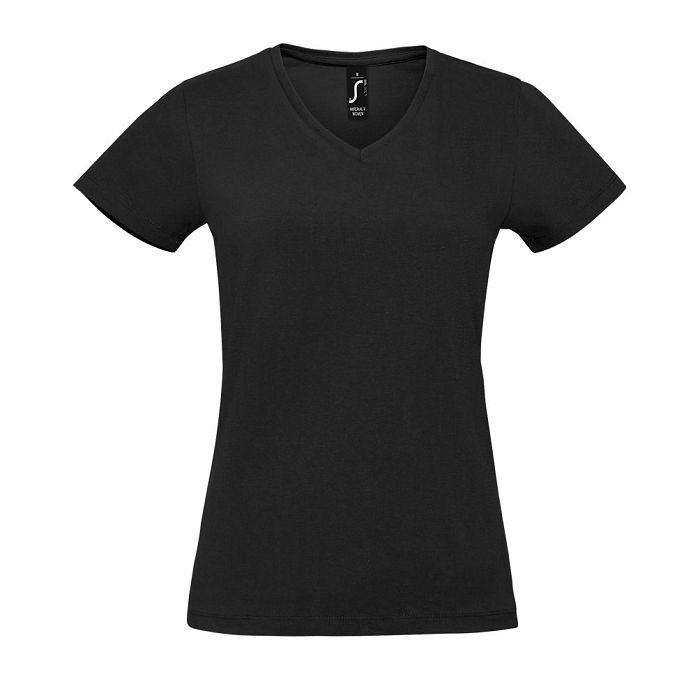  TEE-SHIRT FEMME COL “V” COULEUR