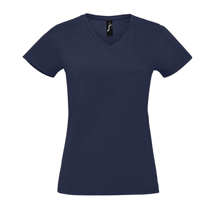  TEE-SHIRT FEMME COL “V” COULEUR