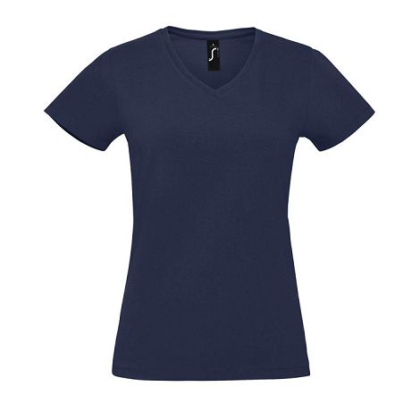  TEE-SHIRT FEMME COL “V” COULEUR