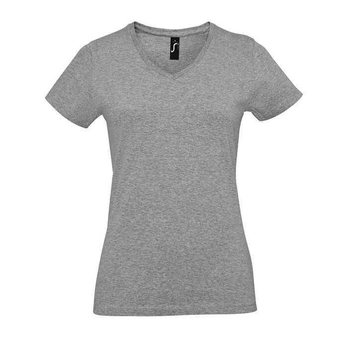  TEE-SHIRT FEMME COL “V” COULEUR