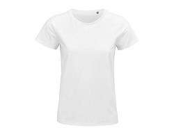 TEE-SHIRT FEMME JERSEY COL ROND AJUSTÉ BLANC