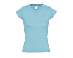 TEE-SHIRT FEMME COL “V” COULEUR