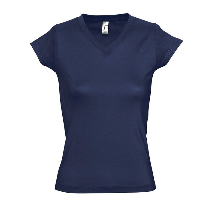  TEE-SHIRT FEMME COL “V” COULEUR