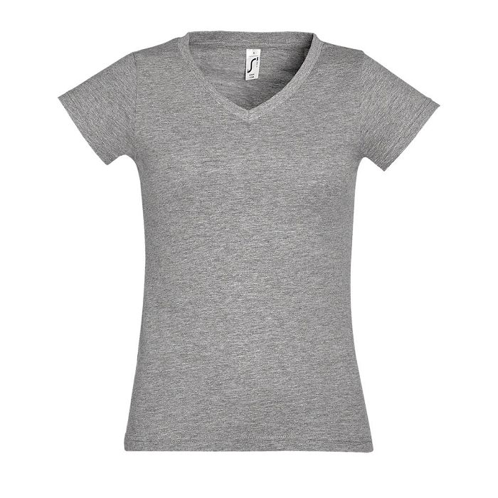  TEE-SHIRT FEMME COL “V” COULEUR